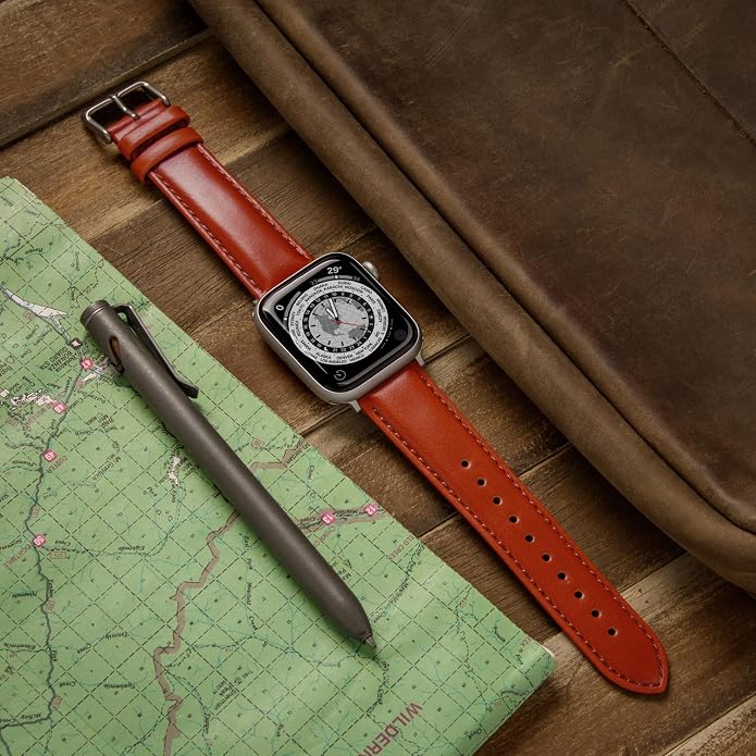 Archer Watch Straps - Top Grain Leather Watch Bands for Apple Watch