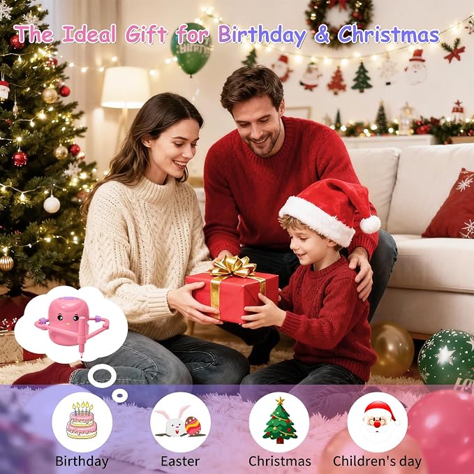Drawing Robot for Kids, Voice Interactive Educational Drawing Machine with 150 Drawing Cards, Montessori Learning Toys for Kids Ages 3-8, for Boys & Girls (Pink)