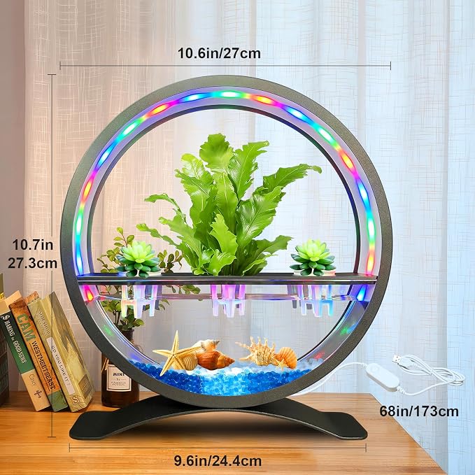 Led Decorations Atmosphere Lights Gifts for Mom Women Girls Kids RGB Color Changing Smart Led Table Ambient Plant Growth Lights APP USB Remote Control for Home Office Decor(Plant Not Included)