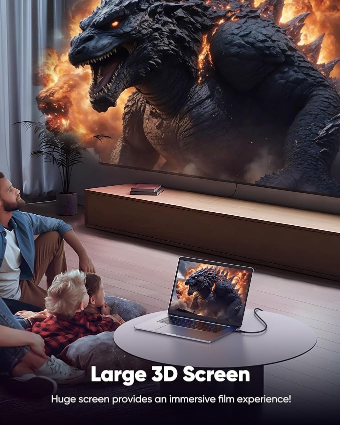 Snowkids 8K HDMI 2.1 Cable 1.5 ft, Non-Slip Nylon Braided, 48Gbps Ultra High-Speed HDMI Cables Cord, 10K 8K@60Hz, 4K@120Hz Compatible for TV/PS-5/X-box/Projector/Sound System & More