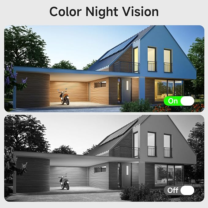 Noorio B310 Wireless Outdoor Security Camera with 600lm Spotlight, 12600mAh Battery-Powered Solar Camera with 16GB Free Local Storage, 2K Color Night Vision, 2.4GHz WiFi Only