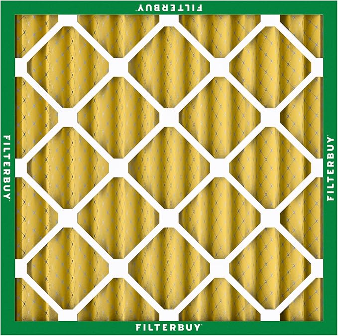Filterbuy 14x14x2 Air Filter MERV 11 Superior Pet & Allergy Defense (3-Pack), Electrostatic Pleated HVAC AC Furnace Filters Replacement, Made in USA (Actual Size: 13.50 x 13.50 x 1.75)