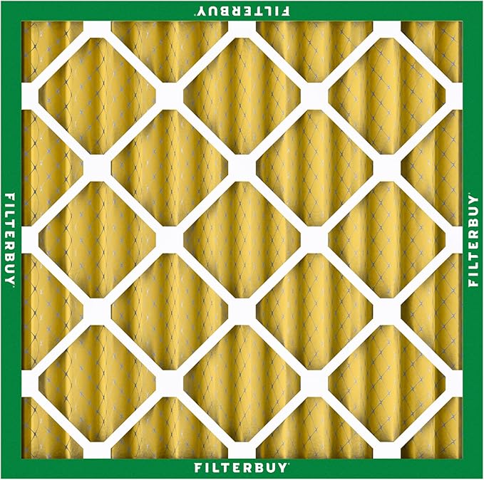 Filterbuy 25x25x2 Air Filter MERV 11 Superior Pet & Allergy Defense (3-Pack), Electrostatic Pleated HVAC AC Furnace Filters Replacement, Made in USA (Actual Size: 24.50 x 24.50 x 1.75)