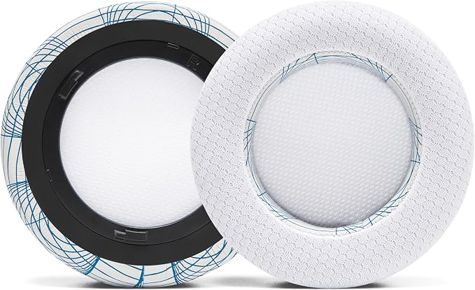 WC Freeze Virtuoso - Hybrid Fabric Cooling Gel Replacement Earpads for Corsair Virtuoso Gaming Headset, Made by Wicked Cushions, Improved Durability, Thickness and Sound Isolation | Ivory Tide