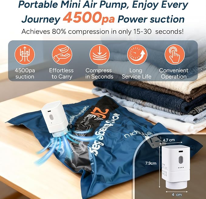 travel inspira Travel Essentials Kit: Luggage Scale + Oxofrd 9 Pack Vacuum Storage Bags
