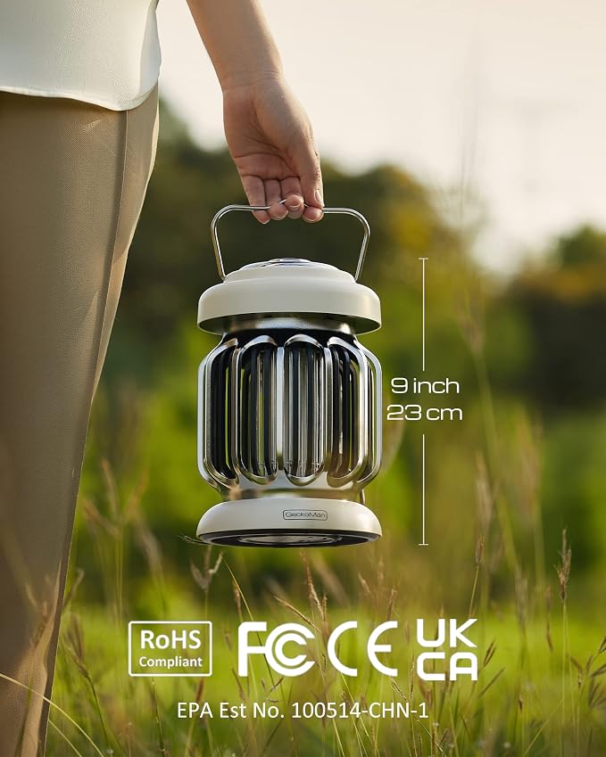 GeckoMan Hybrid Spectrum, Waterproof Switch Bug Zapper Outdoor Bug Zapper Indoor Mosquito Repellent Outdoor Patio Mosquito Zapper Electric Fly Zapper Fruit Fly Trap for Indoors Killer