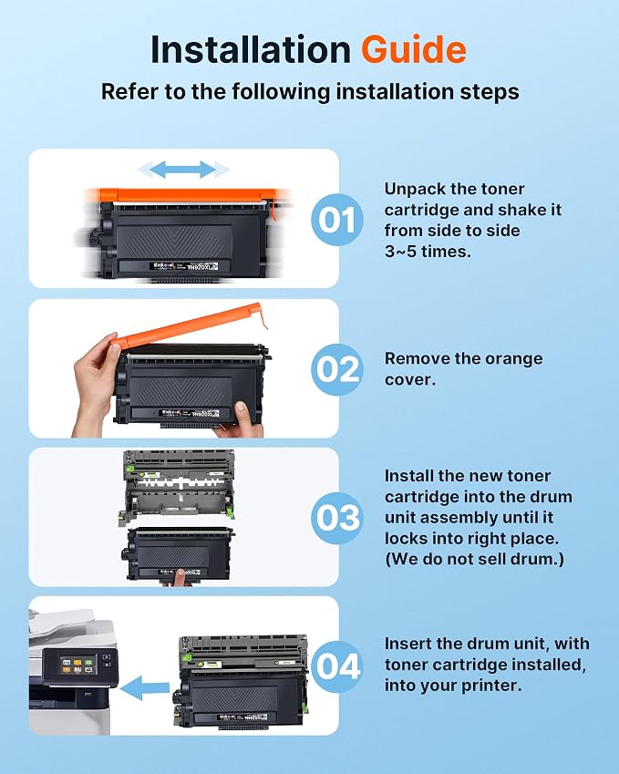 TN920XL TN920 Toner Cartridge with HL-L6210DW HL-5915DW Compatible for Brother TN920 TN920XL TN 920XL TN-920 XL TN920XXL TN920UXXL High Yield with Chip for HL-L6210DWT HL-L5210DN HL-L5210DWT, 4 Black