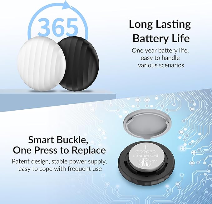 Air Tracker Tag (4 Pack) - Apple MFi Certified & IP67 Waterproof | Works with Apple Find My Network (iOS) to Track Keys, Wallet, Luggage & More