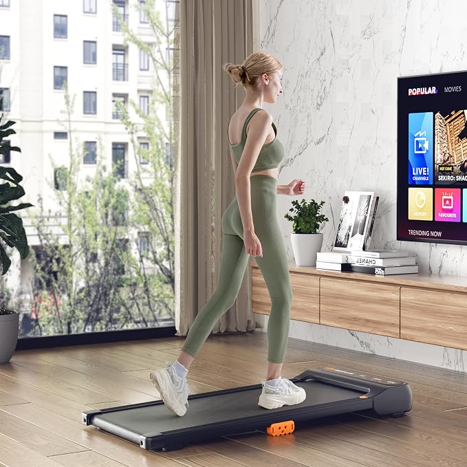 Goplus Walking Pad, Under Desk Treadmill for Home and Office, Walking Pad Treadmill Under Desk with 265 lbs Capacity, 12 Preset Programs, Watch-Like Remote Control, LED Touch Screen, Installation-Free