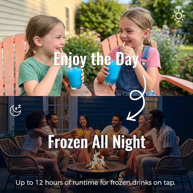 Slushie Machine for Home, 66oz Smart Frozen Drink Maker, 5 Programs & Clean Mode, No-Ice-Needed Slushy Maker for Margaritas, Smoothies, Milkshakes, Cocktails, and Soft Serve Ice Cream (Peach)