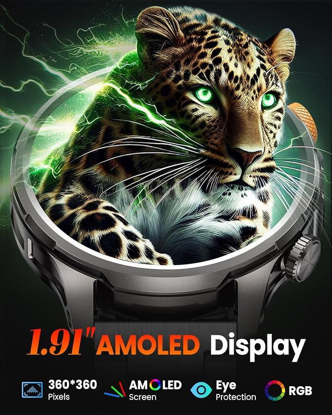 Smart Watches for Men, Military Smart Watch with 100 Days Battery/Flashlight/Heart Rate/Sleep/SpO2 Monitor/Call/110+ Sports Mode, 5 ATM Rugged Men's Fitness Tracker Watch for Android iPhone Compatible