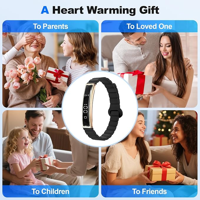 Smart Bracelet for Women Men, Health Activity Fitness Trackers, 24/7 Heart Rate & Sleep Tracker, HRV & Stress Monitor, Smart Wristband with 2 Bands for Calorie/Step Counter, Free APP for iOS & Android