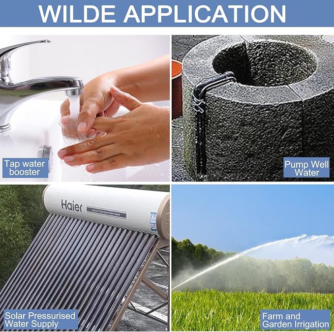 TDRSUPER 3/4 HP Shallow Well Pump with Smart Controller, 1056GPH, 110V, Stainless Steel Irrigation pump, Automatic Water Pressure Booster Pump for Home, Garden, Lawn, Sprinkler