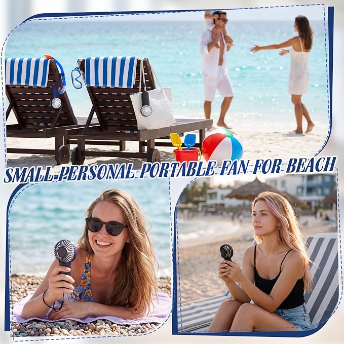 Sumind 20 Pcs Small Personal Portable Fan Mini Handheld Bulk 1 Speed Electric Cute Battery Powered for Neck Lash Makeup Women Men Travel Camping Indoor Outdoor Summer (Dark Colors)