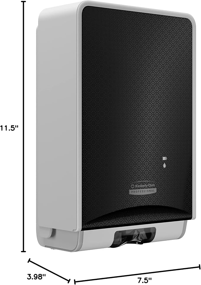 Kimberly-Clark Professional ICON™ Automatic Soap and Hand Sanitizer Dispenser (58724), with Black Mosaic Design Faceplate, 11.5" x 7.5" x 3.98" (Qty 1)