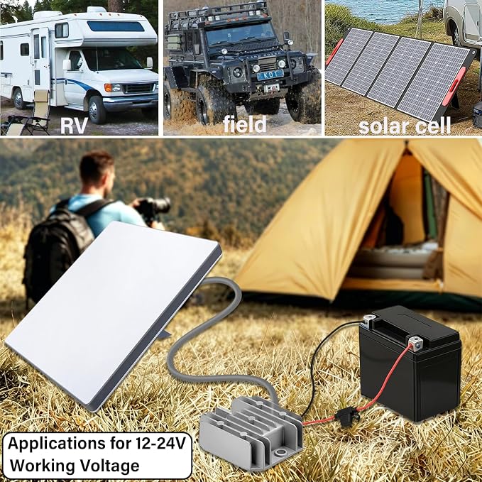 Starlink Mini 12V/24V to 30V Step Up Power Cable, 3.5A DC Converter Adapter for RV, Car & Camping, 9V-28V Input IP68 Waterproof Off-Grid Power Supply Cord(3Ft)