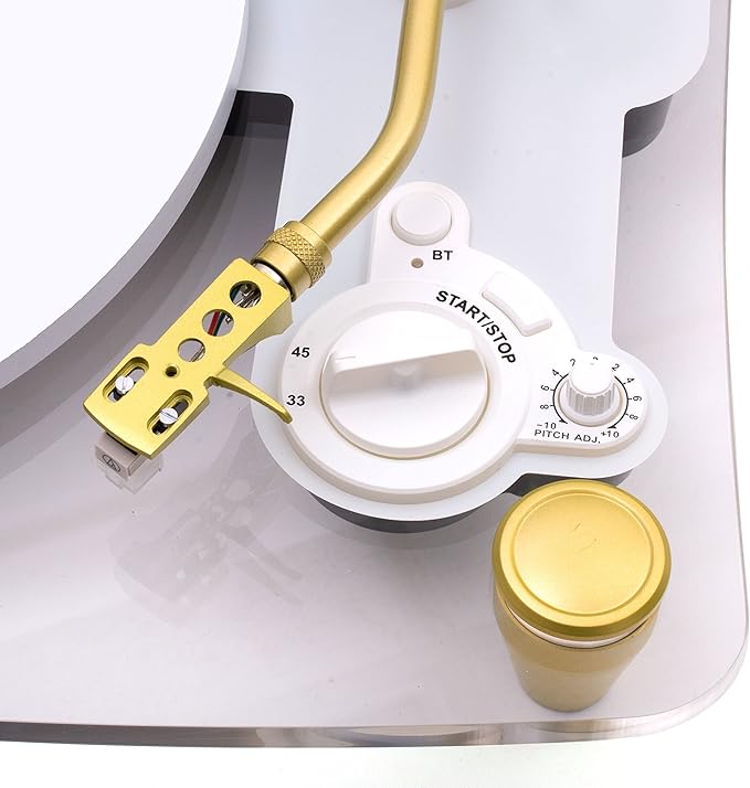 TechPlay Ghost, 2 Speed Belt Driven Turntable with Bluetooth Broadcast. Connects to Your Bluetooth Speakers wirelessly.