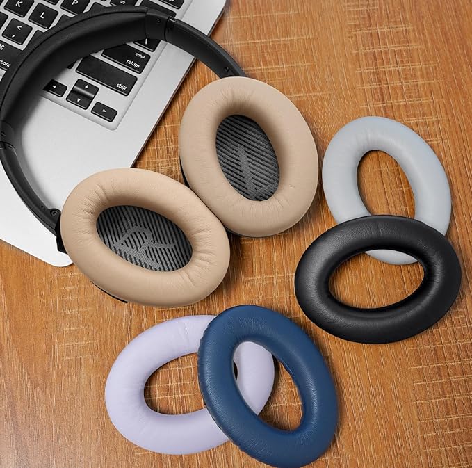 Premium Replacement Ear Pads for Bose QC35 & QC35ii Headphones Made by GEVO - Comfortable Adaptive Memory Foam and Extra Durable - Fits QuietComfort 35 & 35ii / SoundLink 1&2 AE | Beige