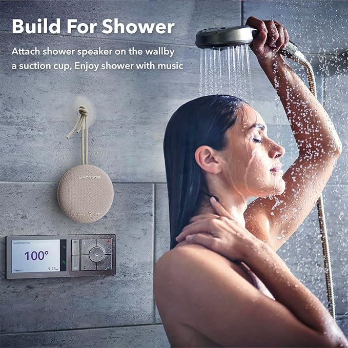 35W (peak) Monster Bluetooth Speaker, IPX8 Shower Speaker Waterproof, Bluetooth 5.4 with Loud HD Sound and Robust Bass, Extra Long Playtime Punchy, for Home, Beaches Portable Wireless Outdoor Speakers