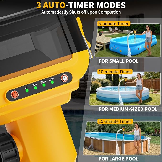 Stick Water Transfer Pump Compatible For Dewalt 20V Battery(NO Battery), 800GPH Portable Cordless Water Transfer Pump With Detachable Rod&37" Hose For Pond Garden Fountain Boat Livestock Tanks