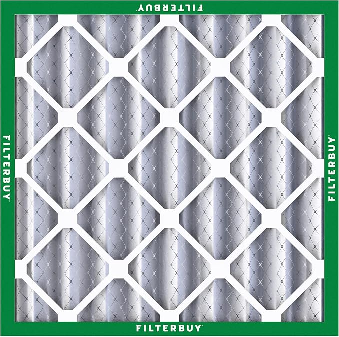 Filterbuy 20x20x4 Air Filter MERV 8 Essential Dust & Allergy Defense (5-Pack), Electrostatic Pleated HVAC AC Furnace Filters Replacement, Made in USA (Actual Size: 19.50 x 19.50 x 3.63)
