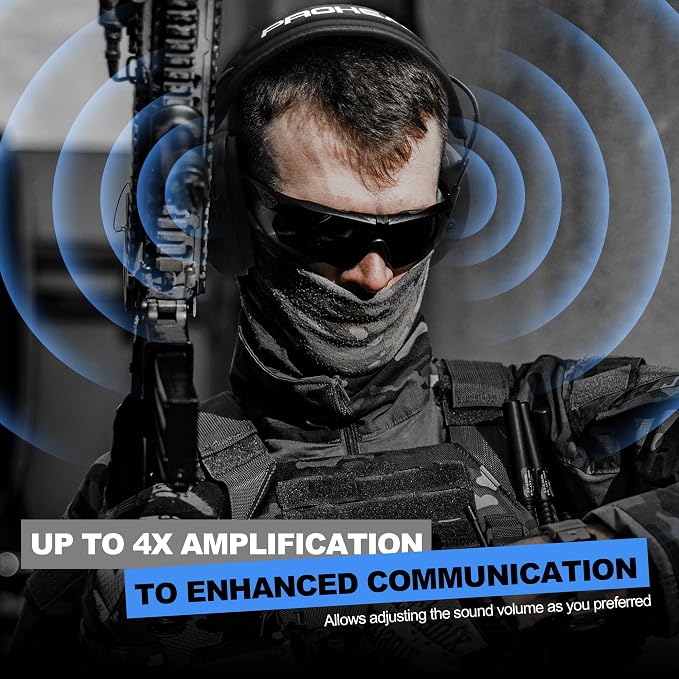 PROHEAR Ear Protection Safety Earmuffs for Shooting Noise Reduction Slim Hearing Protector