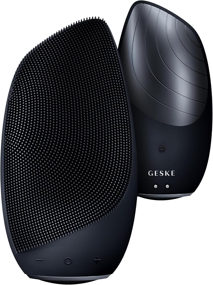GESKE SmartAppGuided Sonic Thermo Facial Brush | 6 in 1 | Skin Cleansing | Cleansing Brush with Thermal Function | Electric Facial Massager