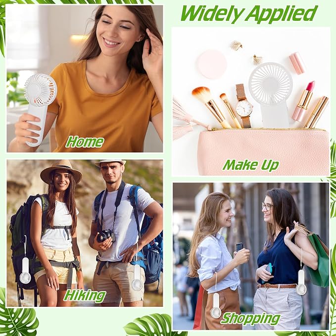 Sumind 36 Pcs Small Personal Portable Fan Mini Handheld Bulk 1 Speed Electric Cute Battery Powered for Neck Lash Makeup Women Men Travel Camping Indoor Outdoor Summer (White)
