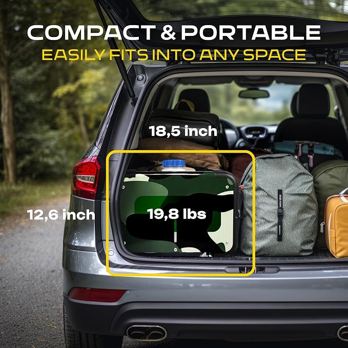 Diesel Air Heater 8KW 12V/24V/110V All-in-One Kit with LCD Control | Portable Parking Heater with 5L Tank for RV Truck Trailer Van Motorhome | Steady Warm Airflow for Camping Tent Garage | Khaki