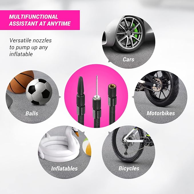 Electric Air Compressor Tire Inflator AC/DC Portable for Car – DC 12V, Home – AC 110V, Upscale, with Digital Pressure Gauge, Air Pump for Car Tires, Motorcycle, Bike, Basketball and More