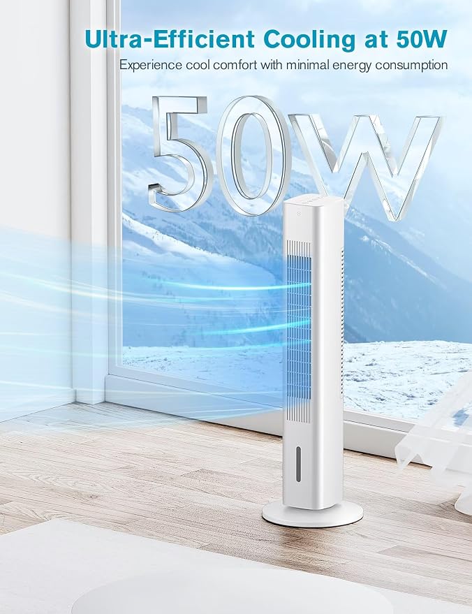 Windowless Portable Air Conditioner, Evaporative Air Cooler w/1.2L Water Tank, 3 Ice Packs, 7H Timer, 60ยฐ Swing, No Hose No Window Needed, 3-IN-1 Portable AC Unit for Room Bedroom Outdoor, white-16