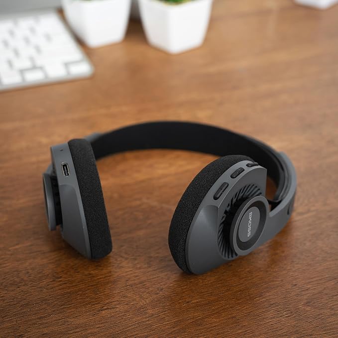 Koss KPH30 Wireless Bluetooth Retro Style On-Ear Headphones, 20+ Hour Battery Life, USB-C Charging, Microphone, Stealth Grey