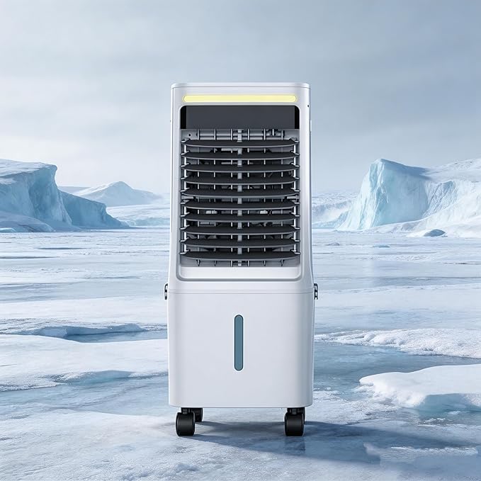 Uthfy 33” Swamp Cooler Air Conditioner, Evaporative Air Cooler with Dual Water Tanks