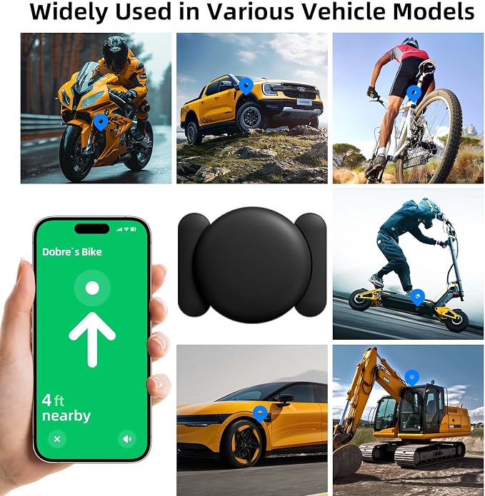GPS Tracker for Vehicles, 2PCS Real Time GPS Tracker, Car Tracker Work with Find My (iOS Only), MINI Magnetic Car Tracker Device Hidden, No Monthly Fee, Waterproof Vehicle Tracker