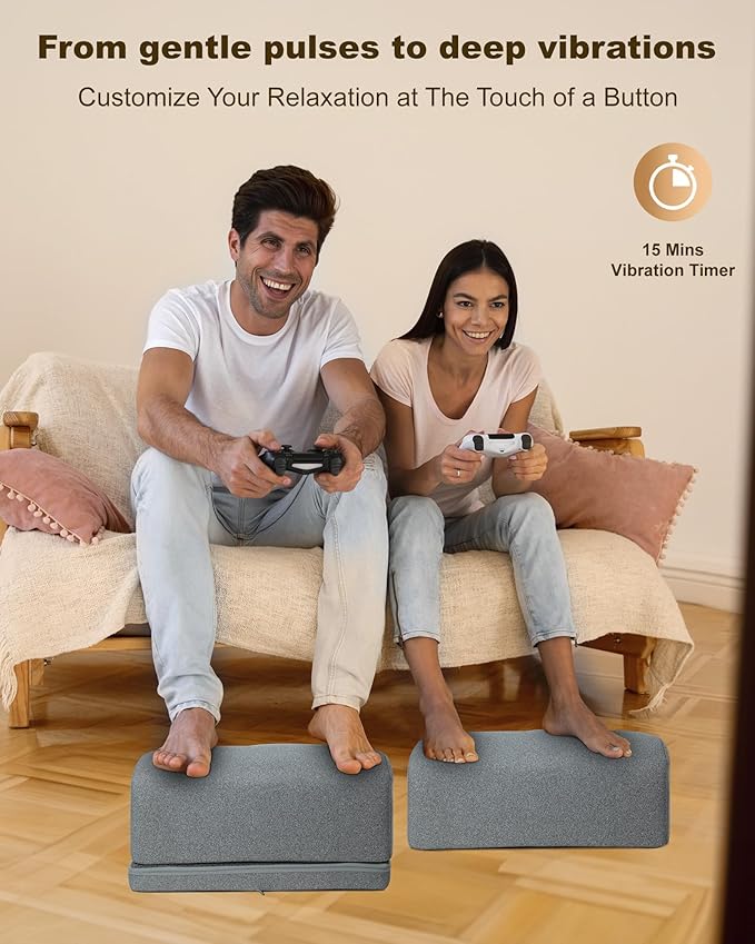 Comfier Foot Rest Under Desk at Work with Heat,Vibration,Foot Heater Foot Warmer,3 Height Under Desk Foot Rest for Office Chair,Gaming Chair Footstool, Ergonomic Heated Footrest,Computer Desk Use
