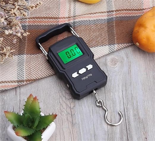 3pcs 75kg/10g Tape Measure Digital Portable Digital Backlight Hanging Hook Scale with Ruler for Fishing & Luggage - Hand Scale