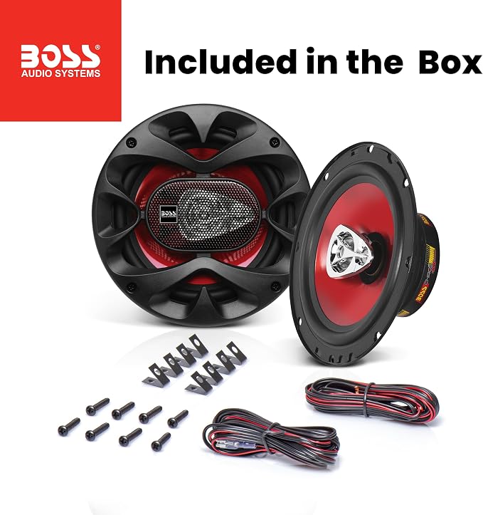 BOSS Audio Systems CH6530 Chaos Series 6.5 Inch Car Door Speakers - 300 Watts (Pair), 3 Way, Full Range, Tweeters, Coaxial, Sold in Pairs