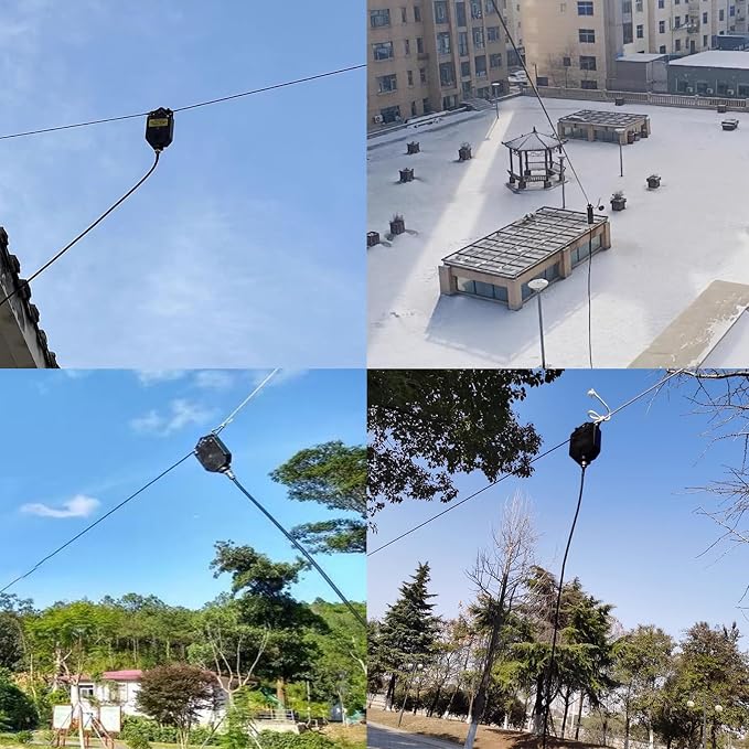 JYR4010-400W End Fed Half Wave Antenna for Ham Radio 400W Shortwave Radio Antenna 4 Band 10m 15m 20m 40m Long Wire Antenna 1:64 Balun No Tuning Great for POTA/SOTA