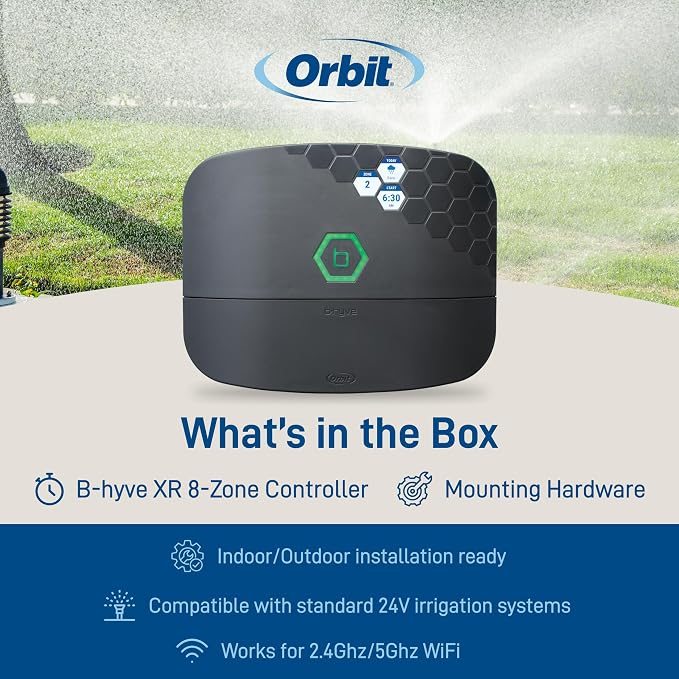 Orbit B-hyve XR Smart Sprinkler Timer - 16-Zone - WiFi-Enabled Indoor/Outdoor Irrigation Controller - App Control - Weatherproof Watering System - Multi Zone - Custom Programs - 57995
