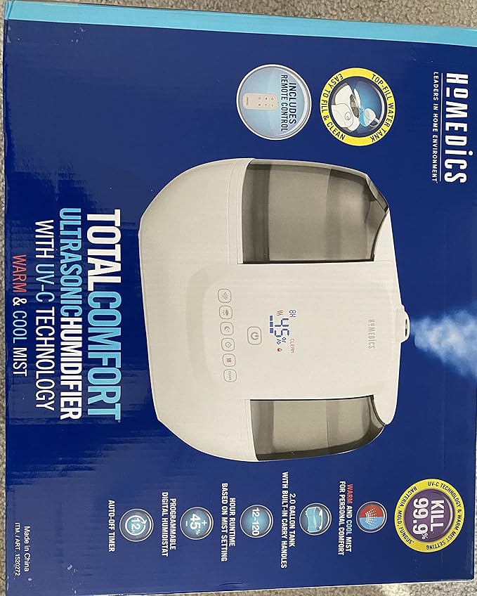 TotalComfort® Ultrasonic Humidifier with UV-C Technology and Remote Control