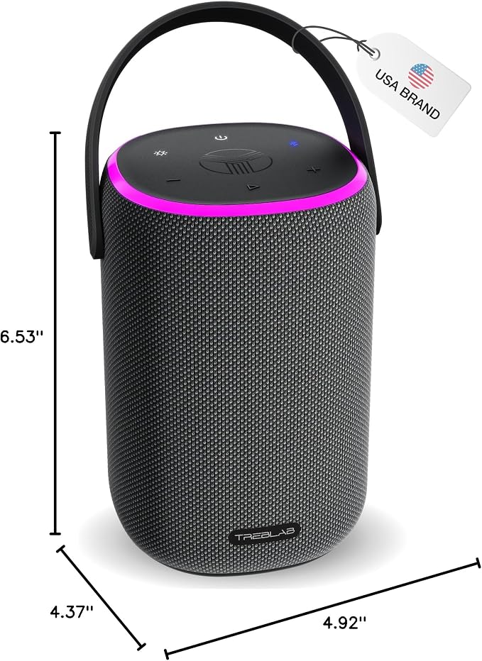 TREBLAB Portable Outdoor Bluetooth Speaker, 40W, IPX6 Waterproof, 18-Hour Battery, TWS Stereo Pairing, USB-C, Built for Active Days - Move Power (HD-Energy-Pro)