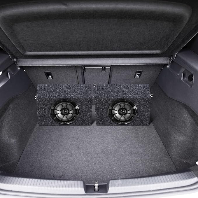 2-Way Coaxial Car Audio Speakers with Speaker Box Enclosures Set Sturdy Constructed Car Stereo and Sound System Accessories Portable Audio Equipment for Vehicles(Separate,6.5" 100 W)