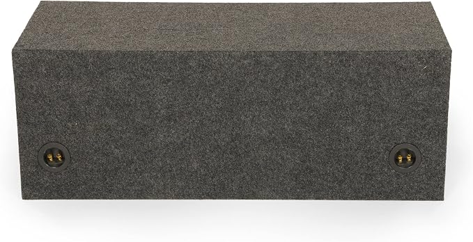 Q Power 10 Inch Dual Car Audio Subwoofer Enclosure Box, Shared Slot Port Vent, QBASS, Charcoal – Automotive Accessories and Equipment