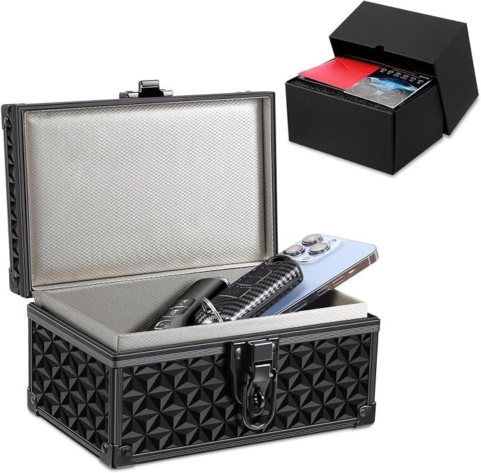 Faraday Signal Blocking Box for Car Keys, 3D Black | Faraday Box for Car Keys, RFID Signal Blocking Box, Anti-Theft Shielding Cage, Large