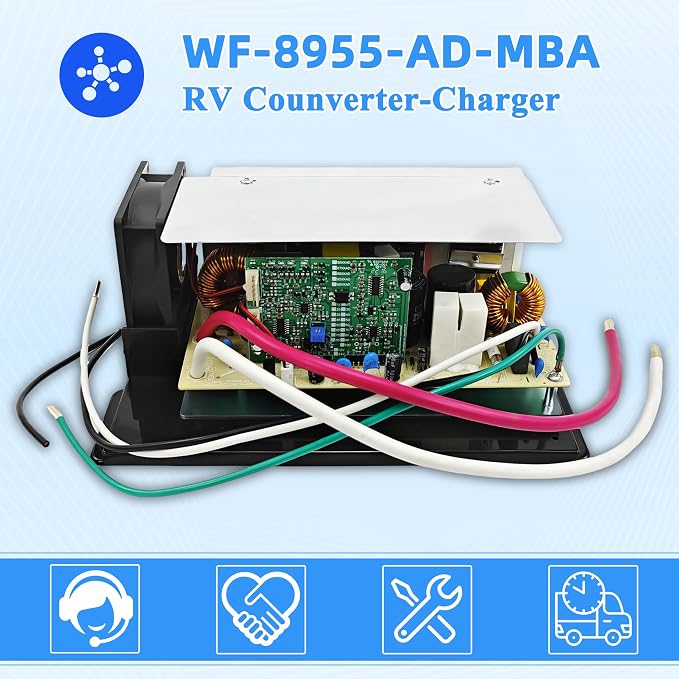 ππ©π π«πππ WF-8955-AD-MBA RV Converter 55 Amp, Lithium DC Main Board Assembly for WF-8955PEC Power Converter Replacement for WF-8955 Series and Parallax 7155 7145 Converter 1 Year Warranty
