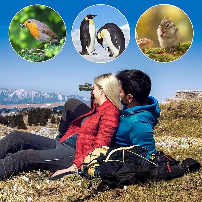 40x60 High Power Monocular Telescope | Comes with Smartphone Adapter Tripod Travel Bag | Bird Watching Hunting Hiking Camping Gift