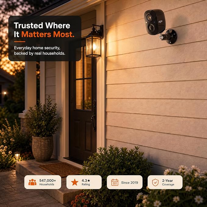Dzees 2K Security Cameras Wireless Outdoor, Indoor-Outside WiFi Battery Powered Camera for Home Security,Color Night Vision,2-Way Talk,AI Motion Detection,Spotlight Siren Alarm,SD/Cloud Storage,2 Pack