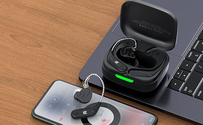 KZ AZ09 Wireless IEM Bluetooth Adapter 5.4 Module Noise Isolation C-pin Bluetooth Headphone for KZ ZS10 PRO/ZS12 PRO X/ZS10 PRO 2/ZSN Pro X/ZSN PRO/EDX PRO/Castor, CCA CRA/C12