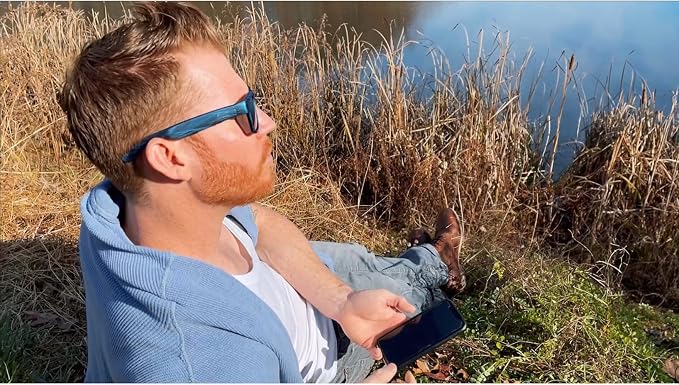 OhO sunshine Bluetooth Audio Sunglasses, Lightweight Open Ear Sport Glasses, 10H Playtime,Water Resistant with Voice Control