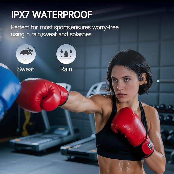 Bone Conduction Headphones, 2026 Upgrade Bluetooth 6.1 Open Ear Headphones, 16Hrs Playtime Wireless Earbuds with Mic, 28g Lightweight Comfort, IPX5 Waterproof Running Headphones for Gym
